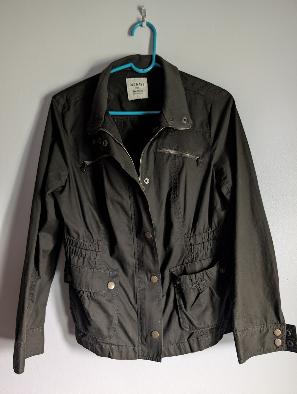 Old Navy Women's Dark Olive Bomber Jacket